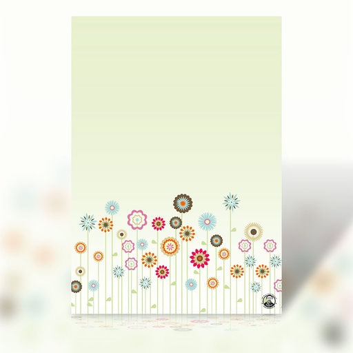 [1-511] Verspieltes Briefpapier „Blumenwiese“ – Frische und Lebensfreude 