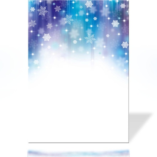 [1-703] Winterliches Briefpapier „Schneeflockenzauber“ – Ein Hauch von Magie