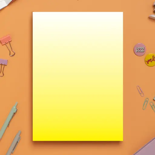 Verlaufspapier Gelb DIN A4 – Hochwertiges Briefpapier für stilvolle Botschaften 
